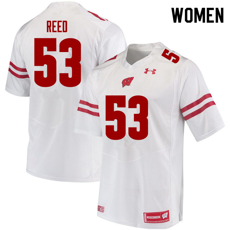 Wisconsin Badgers Women's #53 Malik Reed NCAA Under Armour Authentic White College Stitched Football Jersey TG40V77WN